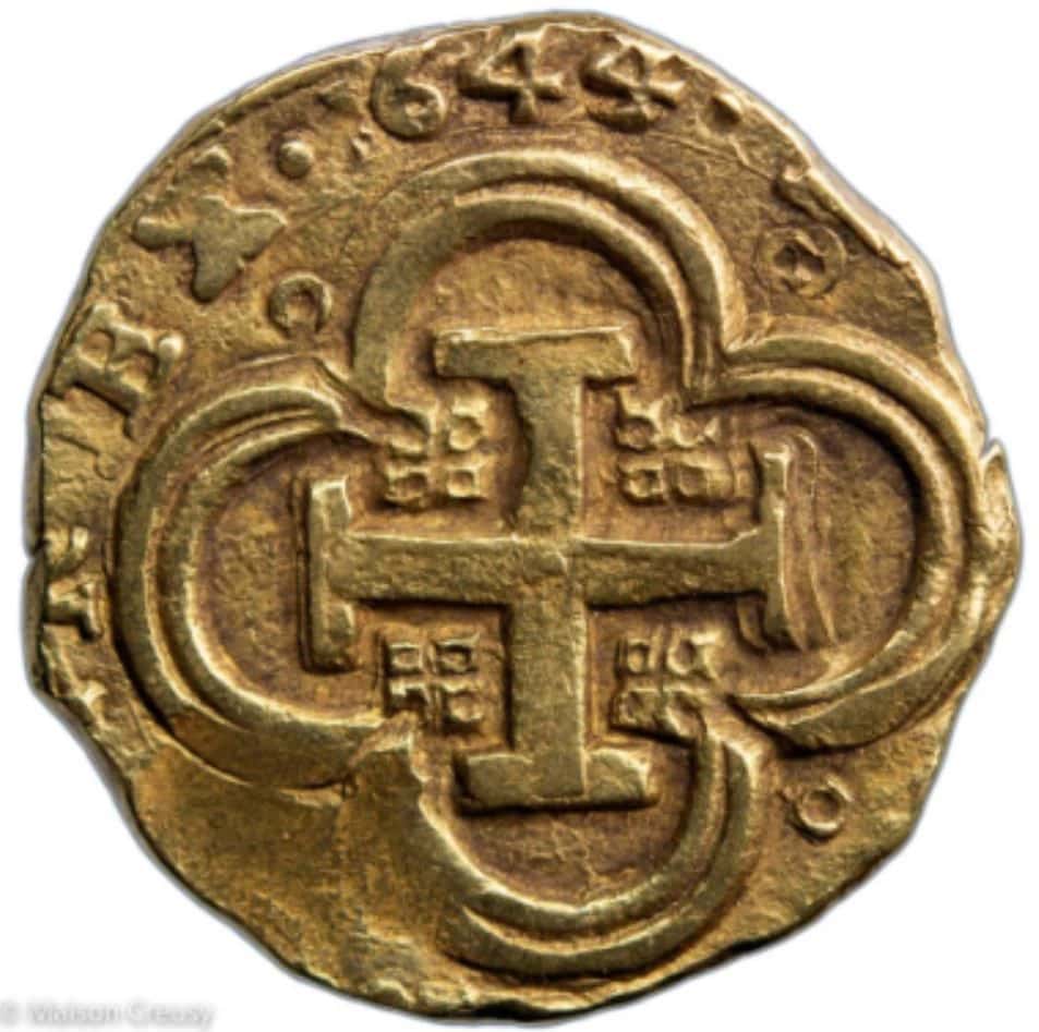 8 Escudos Philippe IV de 1644 frappé à Séville
