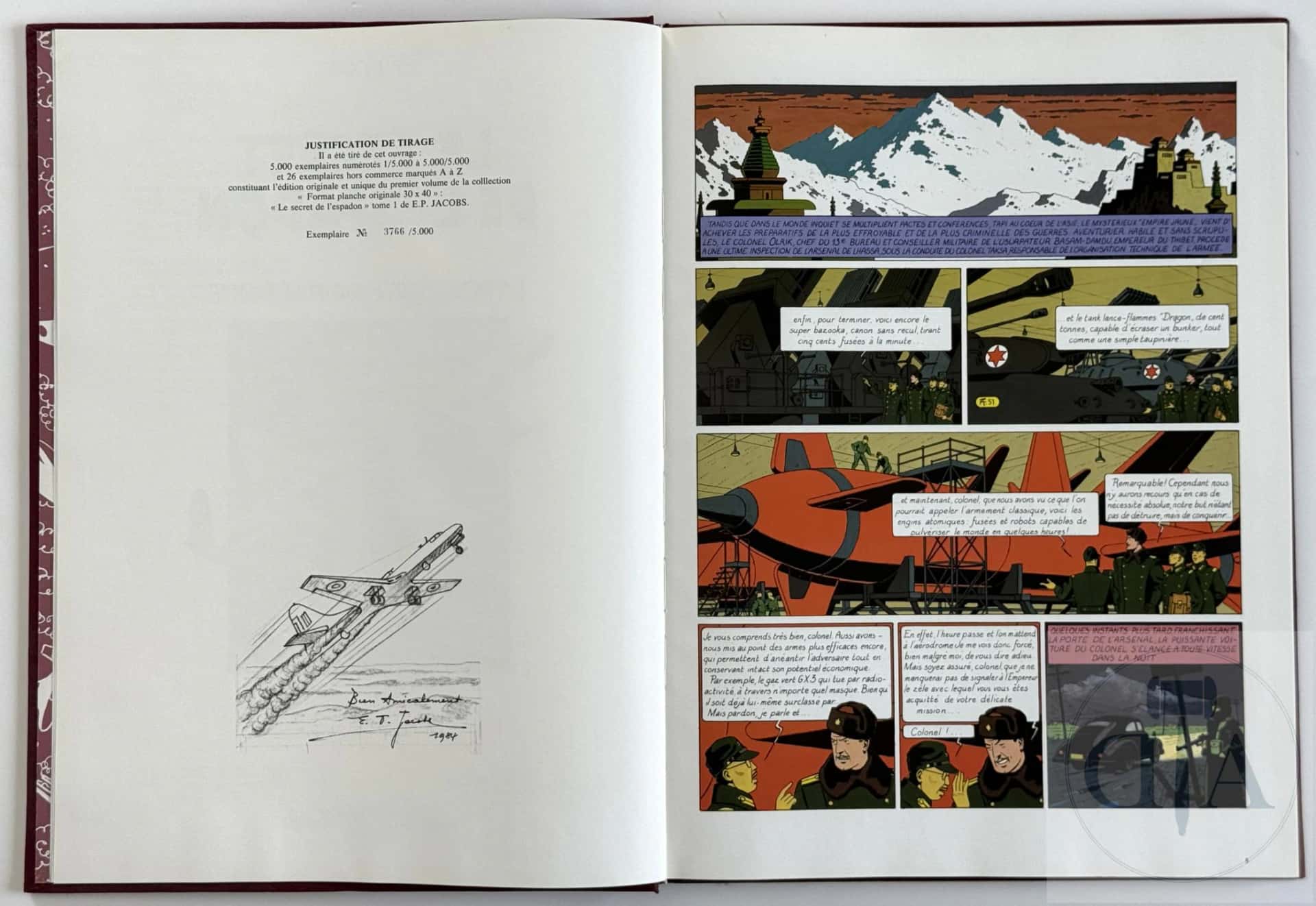 Jacobs / Blake et Mortimer. Album T1 "Le secret de…, Jacobs · BLAKE ET MORTIMER · 1985 — photo 1