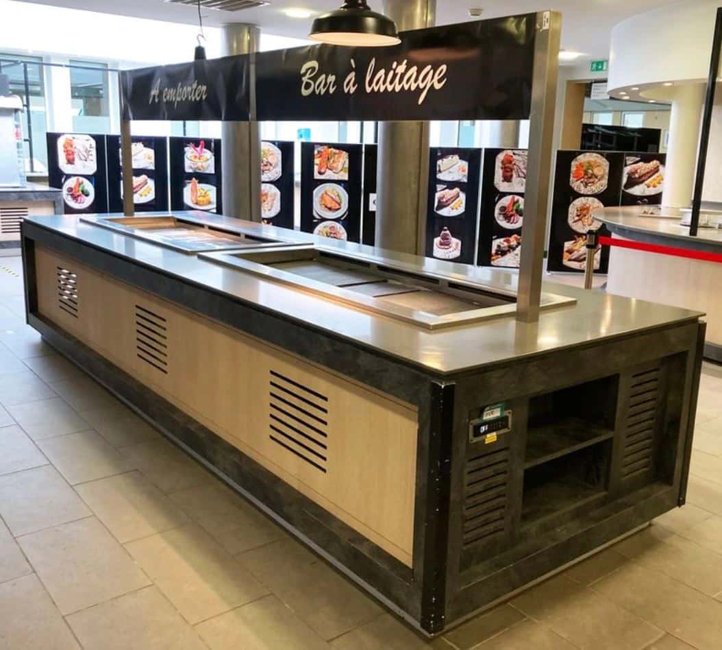 Meuble buffet réfrigéré en 2 parties