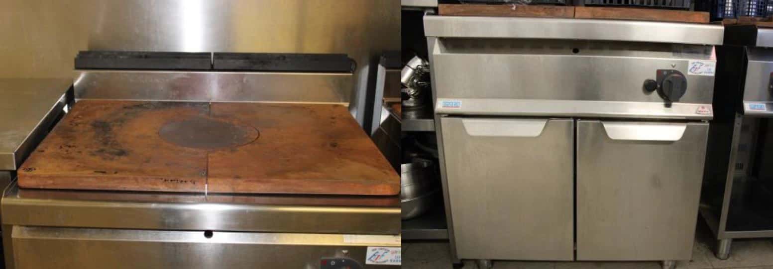 Plan de cuisson BERTO’S AMATIS en inox de 80X75X87