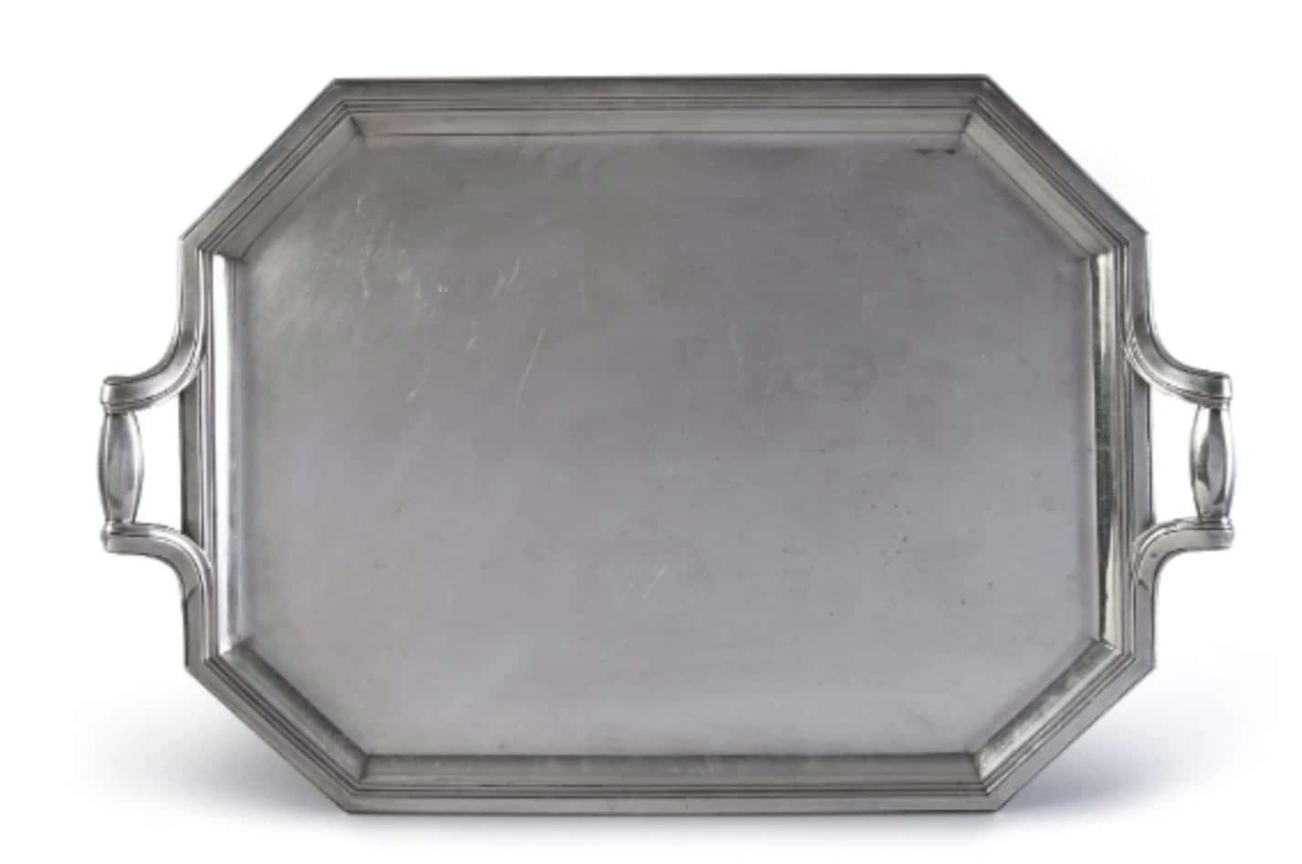 Plateau en argent vers 1930 de 69x48 cm