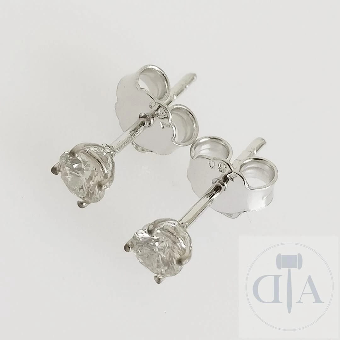 0.46ct Diamond Earrings - Material: 18 kt. White… — photo 1