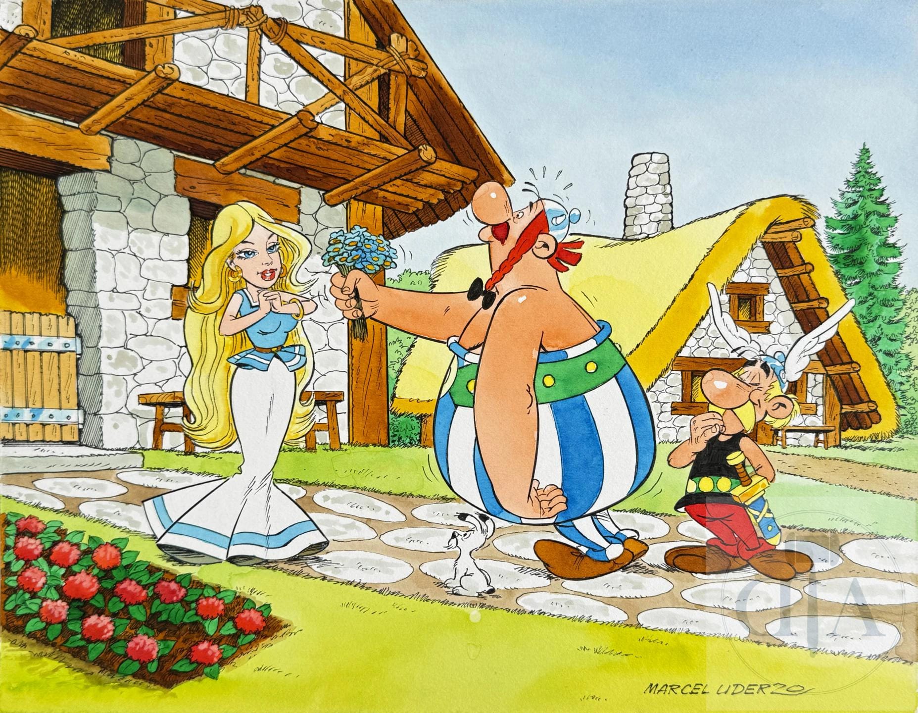 Uderzo/Astérix. Illustration originale réalisée à…, Uderzo · Tableau · ASTÉRIX · 1933